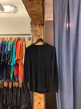 Vintage Stussy Black Half Button Up Sweater